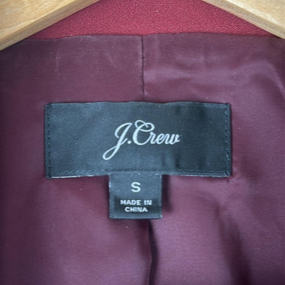 J.Crew Burgundy Crepe Wrap Blazer Size Small - Picture 3 of 8